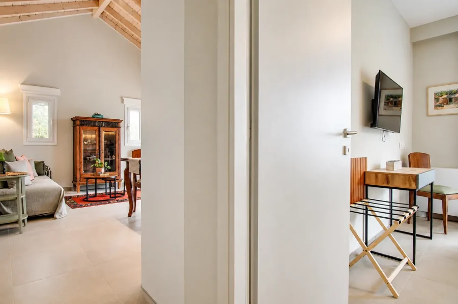 giardinia corfu holiday homes living room entrance view 01